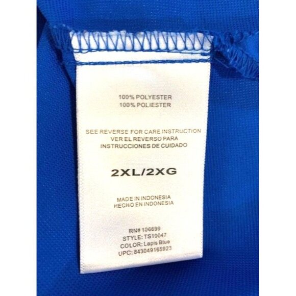 Realtree Fishing Men's Blue Short Sleeve Button-Up Shirt 2XL Polyester - Picture 8 of 9